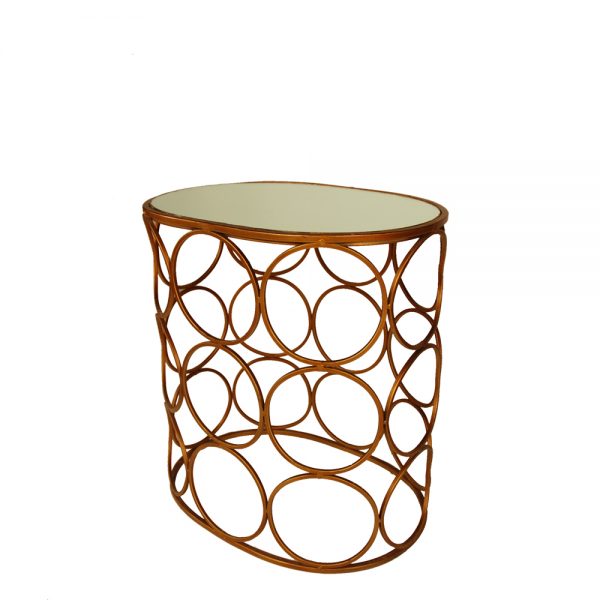 End Table Gold Circle
