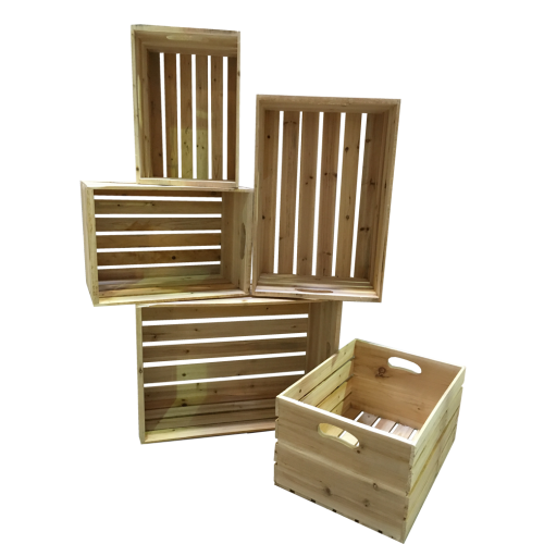 Crates Natural Wood