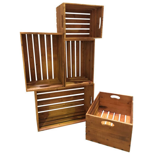 Crates Tan Wood