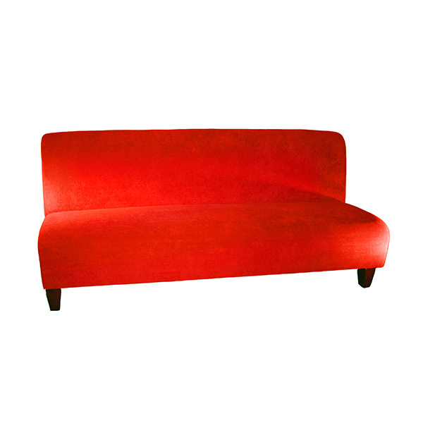 Sofa-Standard-Red-Fabric-7'Lx35''Hx30''D