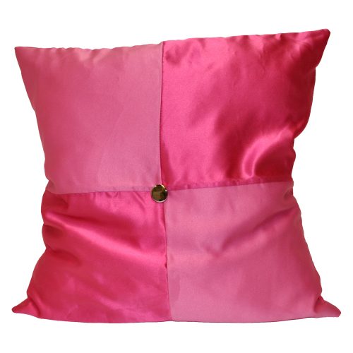 Pink Satin with Silver Button
