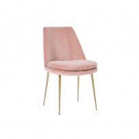 pink velvet dining chair
